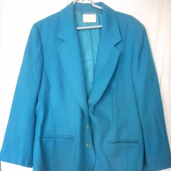 Pendleton Jackets & Blazers - Vintage Pendleton Womens Size 16 Teal wool Blazer